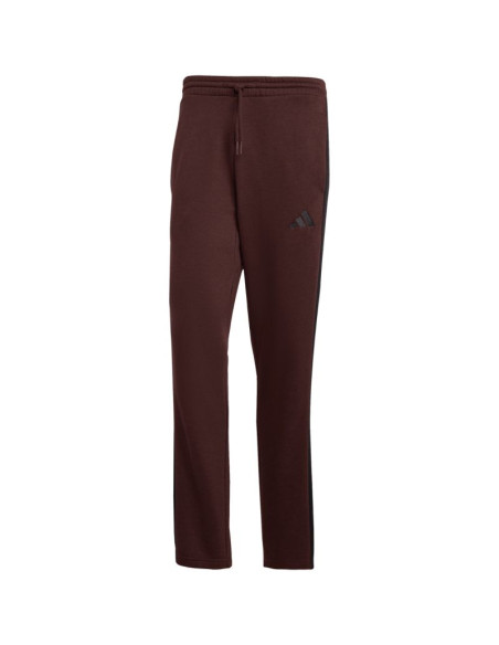 Spodnie męskie adidas essentials 3-stripes fleece brązowe jx0713
