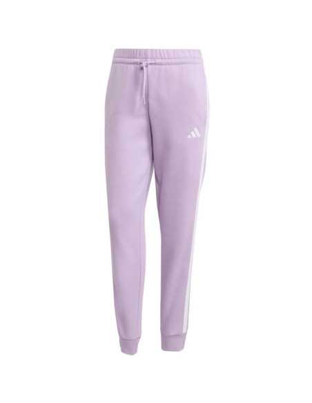 Spodnie damskie adidas essentials 3-stripes fleece slim różowe jy3097