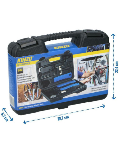 Zestaw narzędzi do naprawy roweru 20 elementów kinzo
