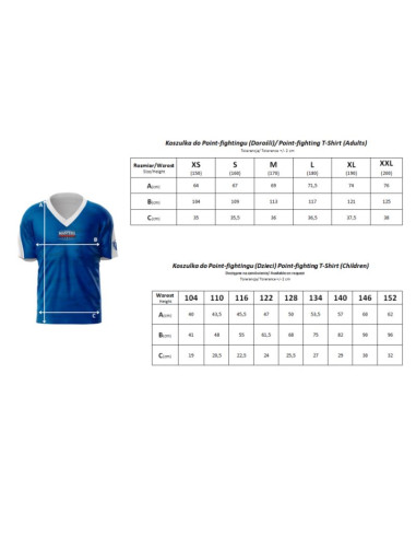 Koszulka masters do point-fightingu (wako approved)
