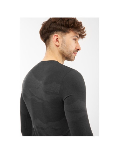 Bielizna męska viking gasher man longsleeve merino roz. l czarna