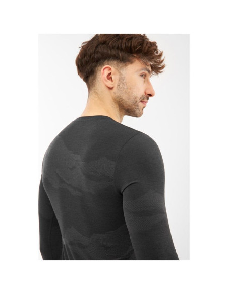 Bielizna męska viking gasher man longsleeve merino roz. l czarna