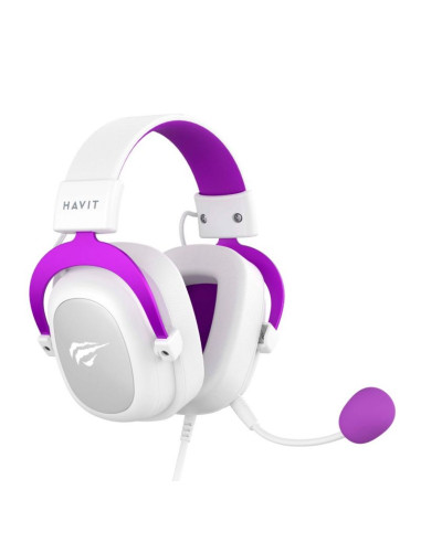 Słuchawki gamingowe havit h2002d biały/fioletowy