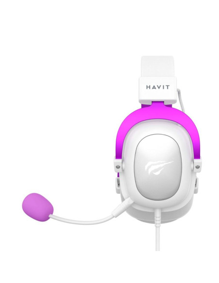 Słuchawki gamingowe havit h2002d biały/fioletowy