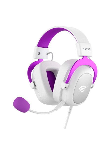 Słuchawki gamingowe havit h2002d biały/fioletowy