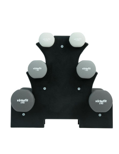 Virtufit zestaw hantli neoprenowych - zestaw sztangi - z uchwytem