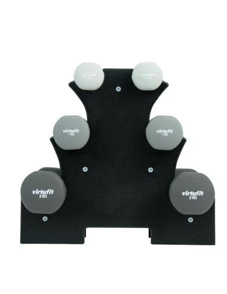 Virtufit zestaw hantli neoprenowych - zestaw sztangi - z uchwytem