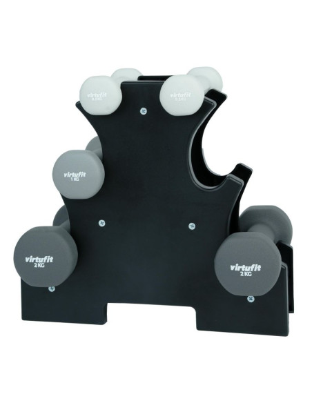 Virtufit zestaw hantli neoprenowych - zestaw sztangi - z uchwytem