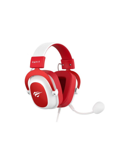 Słuchawki gamingowe havit h2002d biały/czerwony
