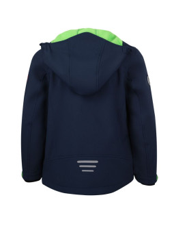 Kurtka softshellowa dziecięca trollkids kids trollfjord jacket navy/light green elementy odblaskowe granatowa (161-120) 2