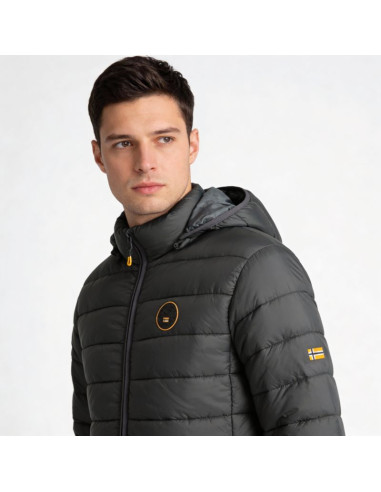 Kurtka męska geographical norway amigomap long hood db dgrey men 233 dark grey (wz5086h/gn-gris foncé)