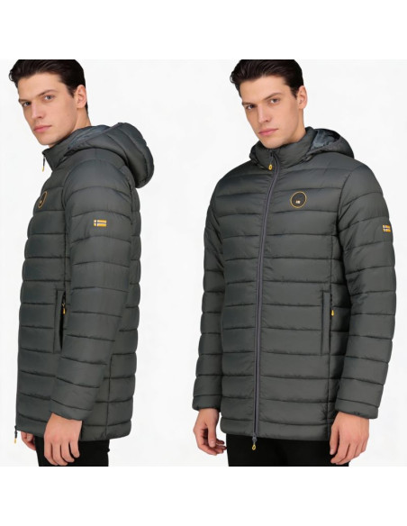 Kurtka męska geographical norway amigomap long hood db dgrey men 233 dark grey (wz5086h/gn-gris foncé)