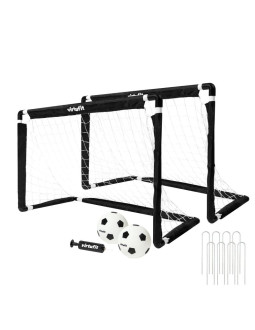 Virtufit zestaw bramek do piłki nożnej dla dzieci z 2 piłkami i pompką - bramki do piłki nożnej - 92