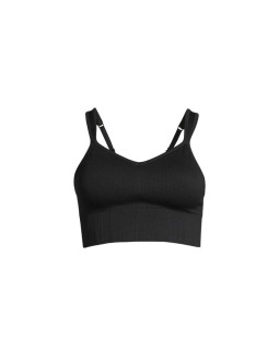 Stanik treningowy casall seamless rib padded sports bra czarny
