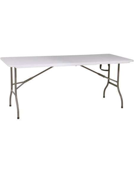 Stół cateringowy składany w walizkę 180x70cm max.100kg biały