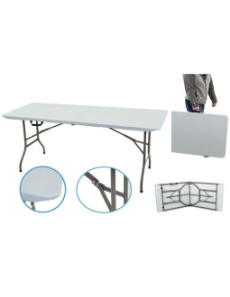 Stół cateringowy składany w walizkę 180x70cm max.100kg biały 2