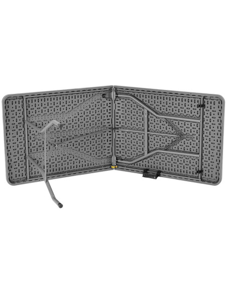 Stół cateringowy składany w walizkę 180x70cm max.100kg szary