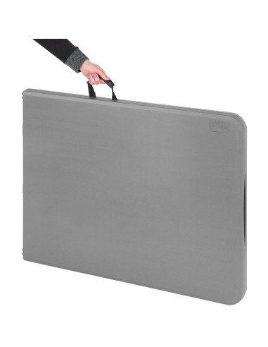 Stół cateringowy składany w walizkę 180x70cm max.100kg szary