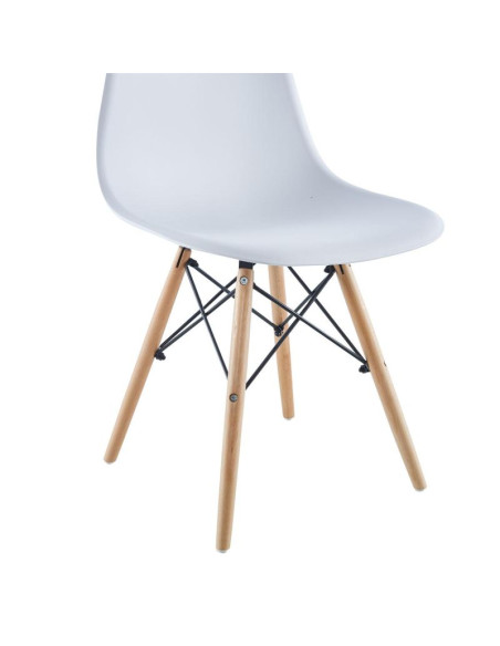 Krzesło skandynawskie matera białe kpl 2szt