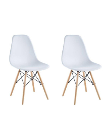 Krzesło skandynawskie matera białe kpl 2szt