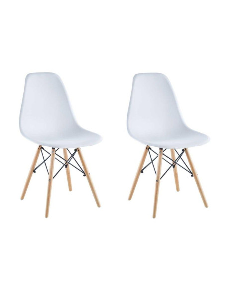 Krzesło skandynawskie matera białe kpl 2szt
