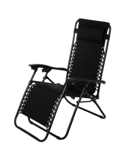 Leżak ogrodowy składany wielofunkcyjny z zagłówkiem  bliss czarny 2