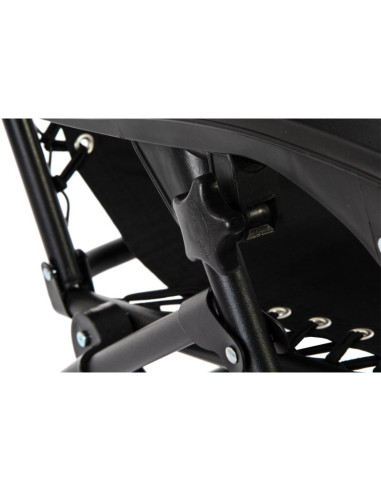 Leżak ogrodowy składany wielofunkcyjny z zagłówkiem  bliss czarny