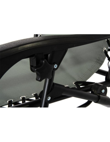 Leżak ogrodowy składany wielofunkcyjny z zagłówkiem  bliss szary