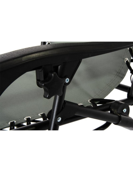 Leżak ogrodowy składany wielofunkcyjny z zagłówkiem  bliss szary