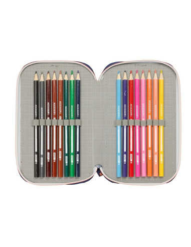 Fc barcelona piórnik z wyposażeniem triple filled pencil case 37 pcs 412526857