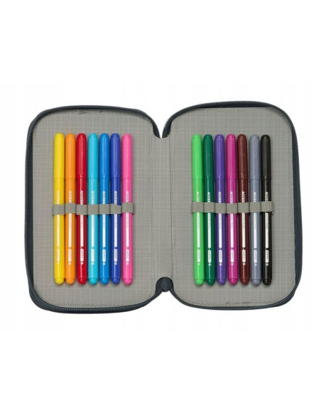 Real madryt piórnik z wyposażeniem triple filled pencil case 37 pcs 412557857