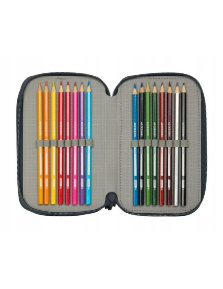 Real madryt piórnik z wyposażeniem triple filled pencil case 37 pcs 412557857