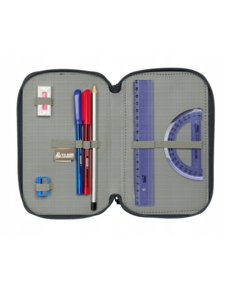Real madryt piórnik z wyposażeniem triple filled pencil case 37 pcs 412557857