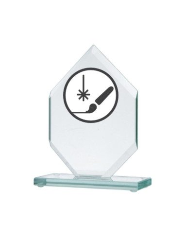 Trofeum szklane grawerowane + wypełnienie farbą