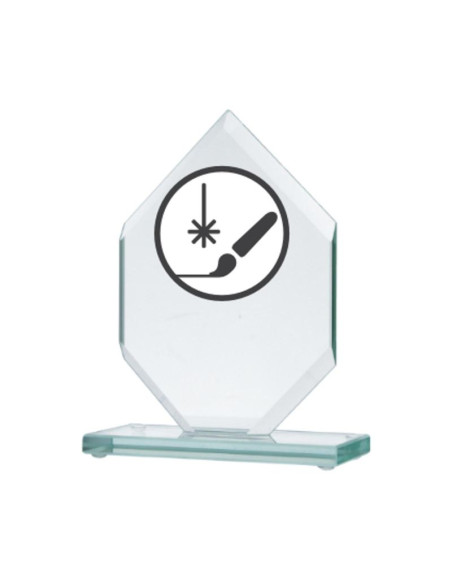 Trofeum szklane grawerowane + wypełnienie farbą