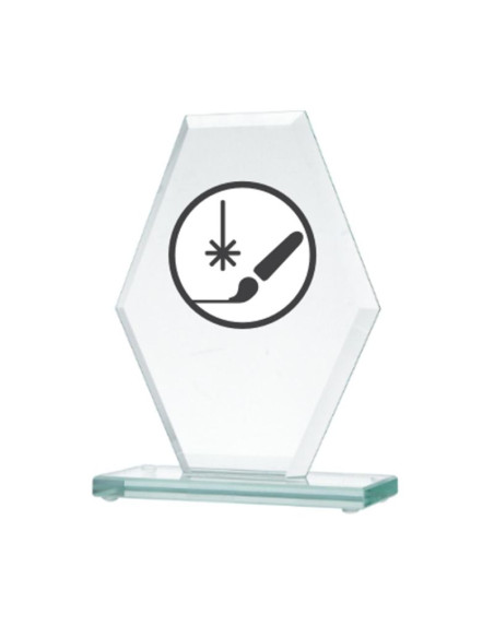 Trofeum szklane grawerowane + wypełnienie farbą