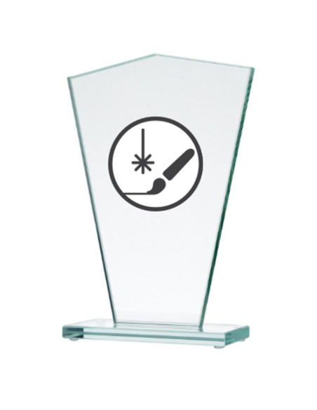 Trofeum szklane grawerowane + wypełnienie farbą