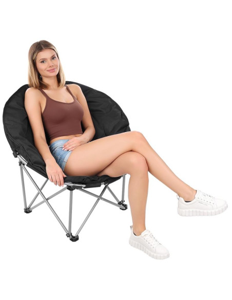 Fotel turystyczny składany trip 83x80x40cm czarny