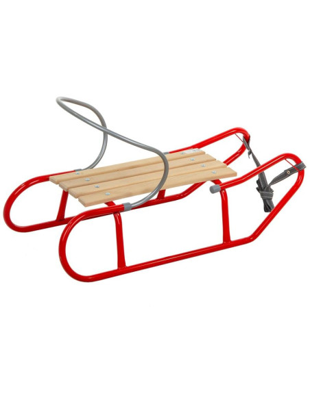 Sanki metalowe tomek z oparciem czerwone