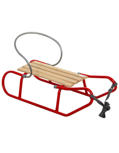 Sanki metalowe tomek z oparciem czerwone
