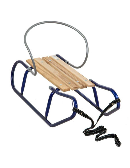 Sanki metalowe tomek z oparciem niebieskie