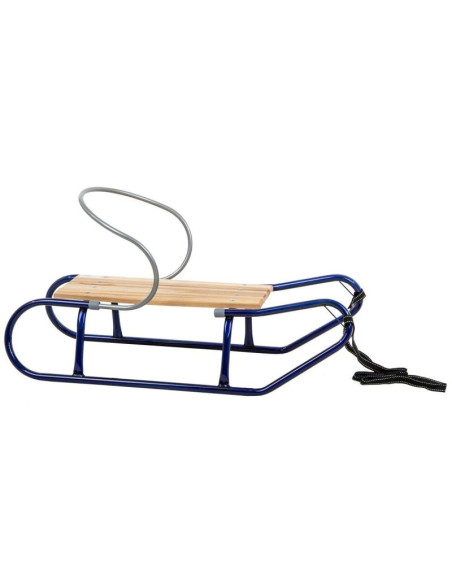 Sanki metalowe tomek z oparciem niebieskie