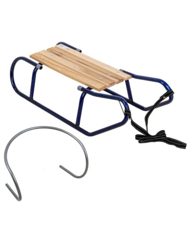 Sanki metalowe tomek z oparciem niebieskie