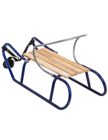 Sanki metalowe tomek z oparciem niebieskie