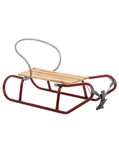Sanki metalowe tomek z oparciem bordowe