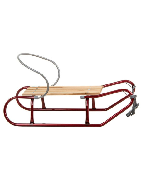 Sanki metalowe tomek z oparciem bordowe