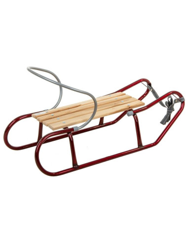 Sanki metalowe tomek z oparciem bordowe