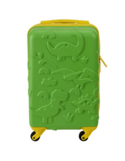 Walizka podróżna kabinowa 18 cali proworld kid - zielony (dino)