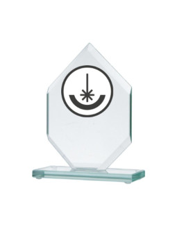 Trofeum szklane grawerowane