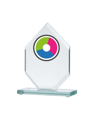 Trofeum szklane z nadrukiem kolorowym luxorjet